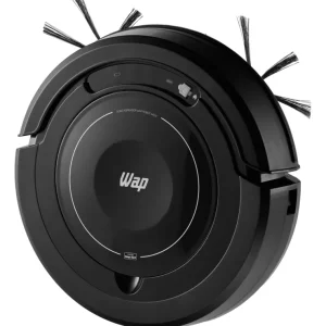 Robô Aspirador de Pó WAP ROBOT W100 - 3 em 1 Varre Aspira e Passa Pano, Sensor Antiqueda e de Impacto